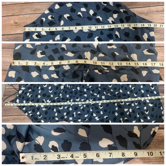 LOFT Ann Taylor Blue Vine Halter Midi Dress - Picture 8 of 8